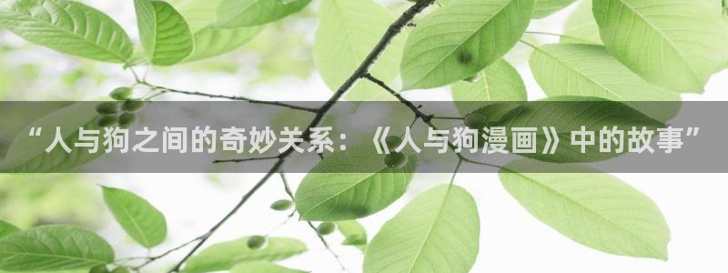歪歪漫画免费网站观看：“人与狗之间的奇妙关系：《人与狗漫画》中的故事”